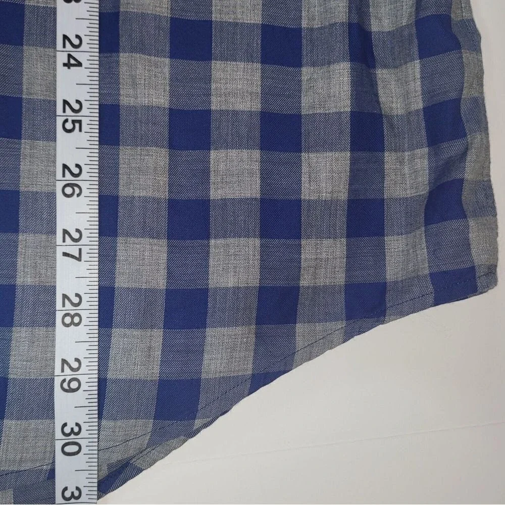 Vineyard Vines Button Down Mens XL Blue Gingham Whale Shirt Slim Fit Long Sleeve